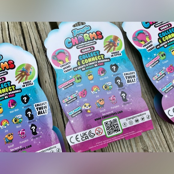 TANGLE Charms Cuties Fruit Color Rush Pet Peeps Fidget Wearable Kid Toy Bracelet - Picture 8 of 9